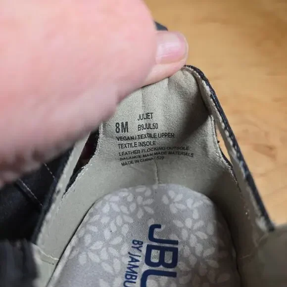 NWOT JBU Womens Juliet SlipOn Casual Memory Foam Gray Shoes Sandals Strappy Sz 8 - Picture 7 of 9